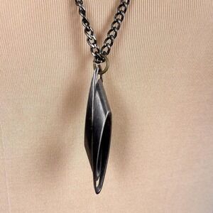 Handmade Gunmetal Black Pendant Necklace‎